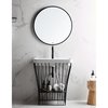 Innoci-Usa San Nicolas 30 in. W Freestanding Stainless Steel Vanity Set in Black with Sink and Mirror 98300185